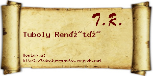 Tuboly Renátó névjegykártya