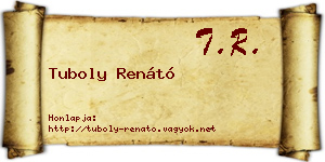 Tuboly Renátó névjegykártya