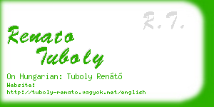 renato tuboly business card